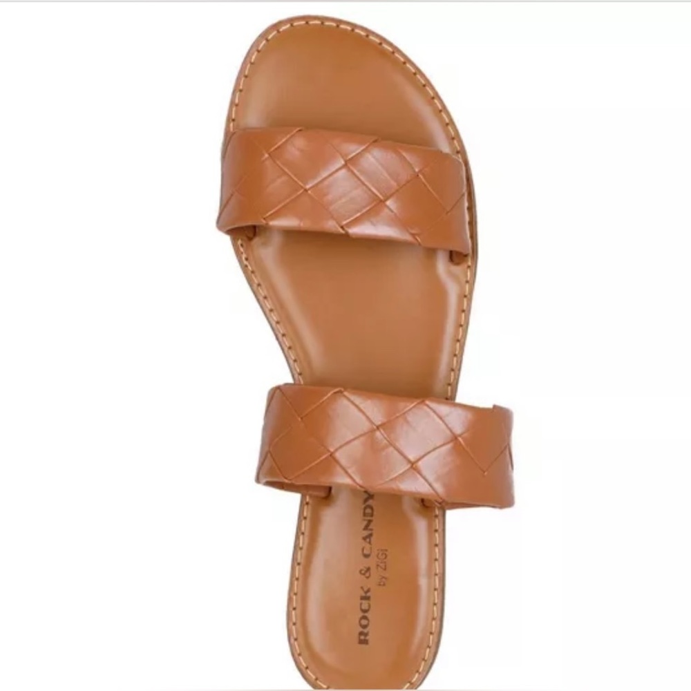 Rock & Candy Women's Double Band Flat Slide Sandals